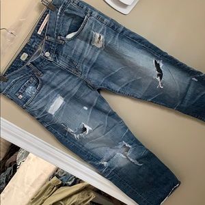 AG Adriano GOLDSCHMIED DISTRESSED BOYFRIEND JEANS